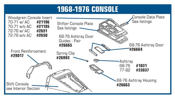 C3 1977-1982 Chevrolet Corvette Ashtray. - Auto Accessories Of America diagram