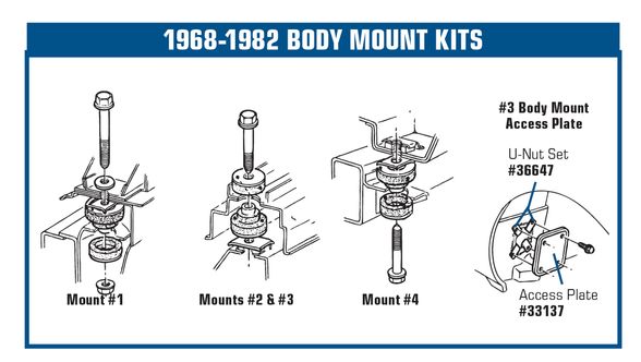 1963-1982 Chevrolet Corvette Body Mount #3 Access Plate. - CA diagram