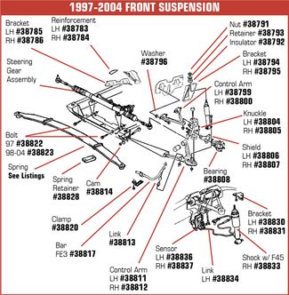 C5 1997-2002 Chevrolet Corvette Shock Bracket. Lower RH - 10406522 - General Motors diagram