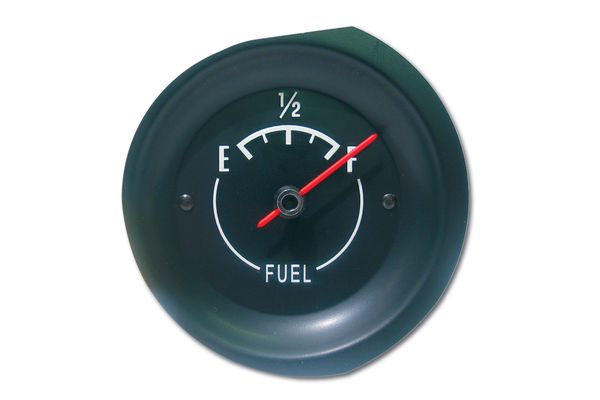 Full Throttle Corvette Fuel Gauge – 1975-1976 C3, Unleaded Fuel Only, OEM 6432035, Red Needle
