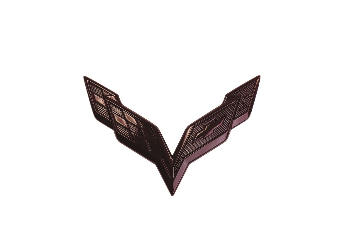 GM OEM Chrome Black Emblem Set For Corvette C7 2014-2019 – Front, Rear & Stingray Cross Flags