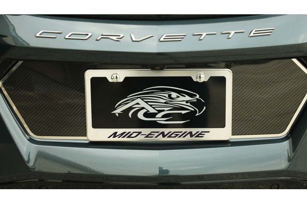 gt; 2020-2025 C8 Corvette Exterior Accessories > Painted Rear License Plate Frame For C8