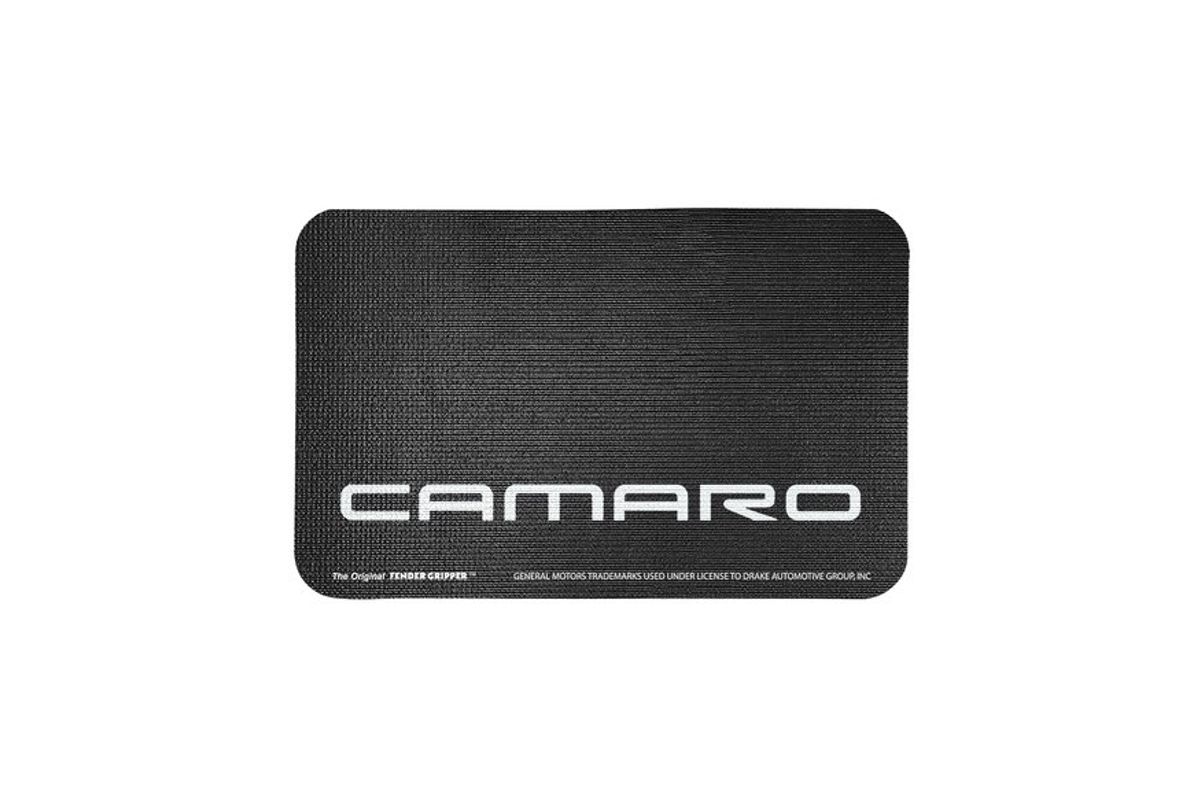 thumbnail image 2 of Scott Drake Black Fender Gripper Protective Cover With Script Emblem For Chevy Camaro 2 of 5
