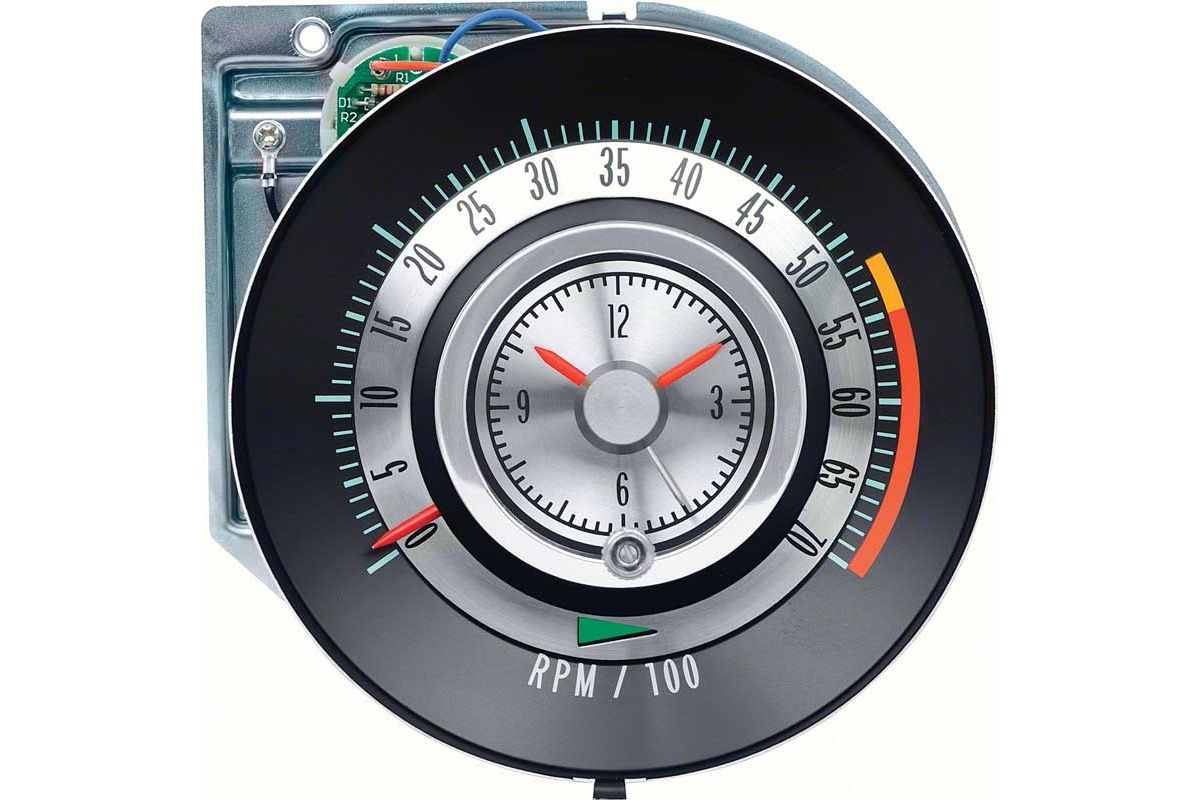 First Generation 1968 Chevrolet Camaro Tic-Toc-Tachometer - Red Line -  Choose Style - OER