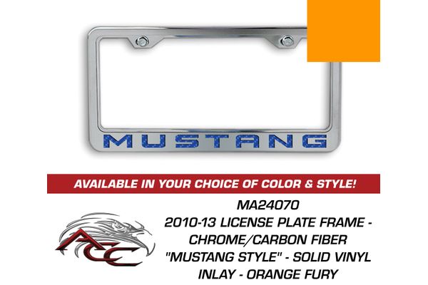 Mustang Logo License Plate Frame - MUSTANG