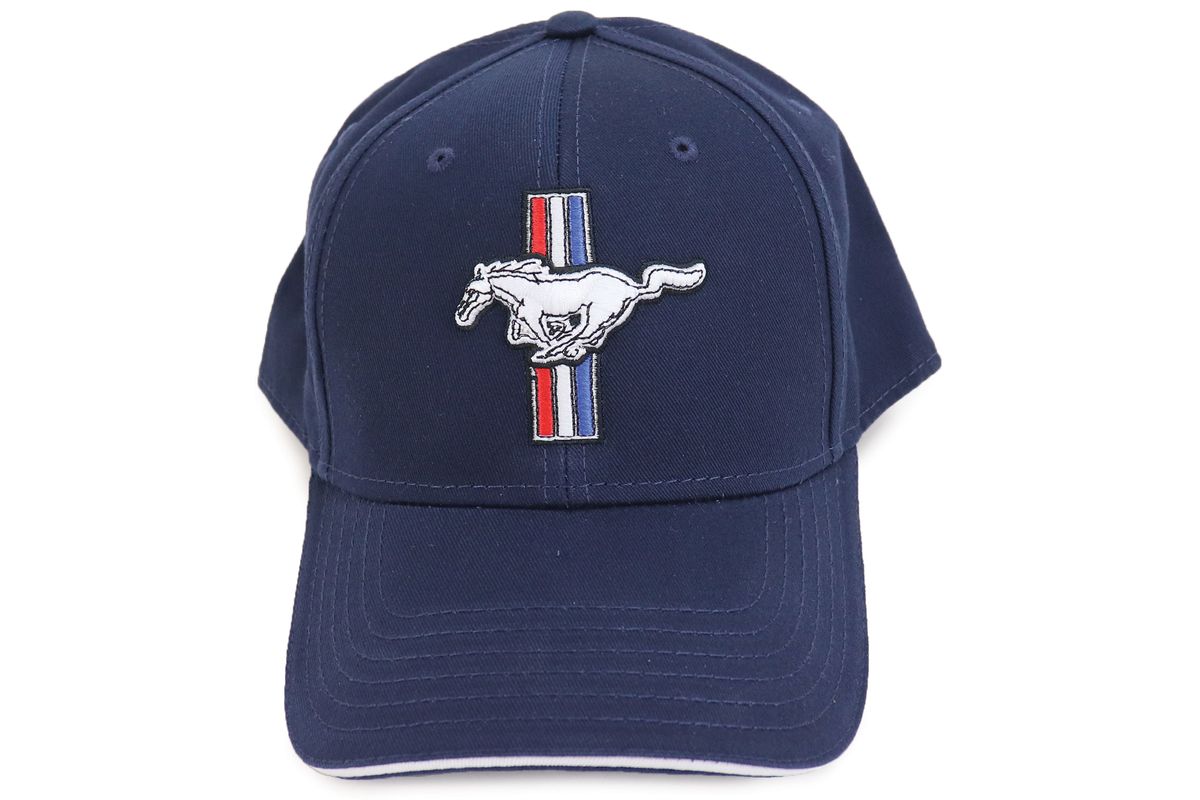 Blue Logo of America - Auto Cotton Cap - Mustang Twill W/Pony Ford Accessories Mustang 1964-2021