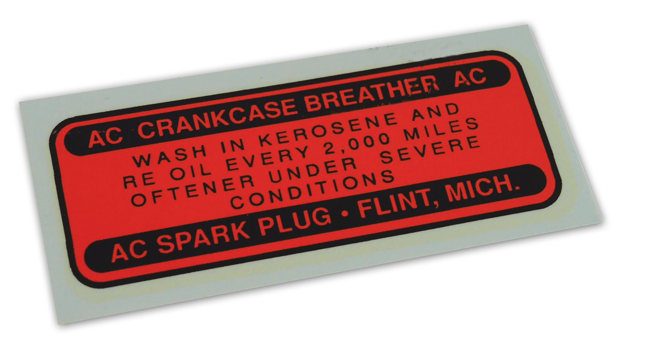 C1 1955-1957 Chevrolet Corvette Decal. Oil Filler Cap - Auto Accessories of America