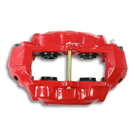 1965-1982 Chevrolet Corvette Rebuilt Stainless Steel Sleeved O-Ring Calipers - Powder Coated Red - Choose Application - Auto Accessories Of America
