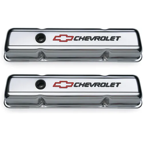 Small block chevy on sale chrome valve covers