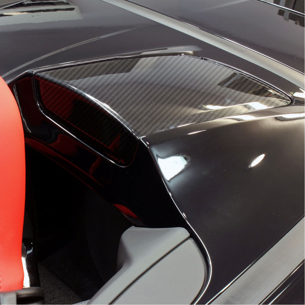C7 2014-2019 Chevrolet Corvette Hydro Carbon Fiber Convertible Accent Trim Panels - Gloss Clear - General Motors