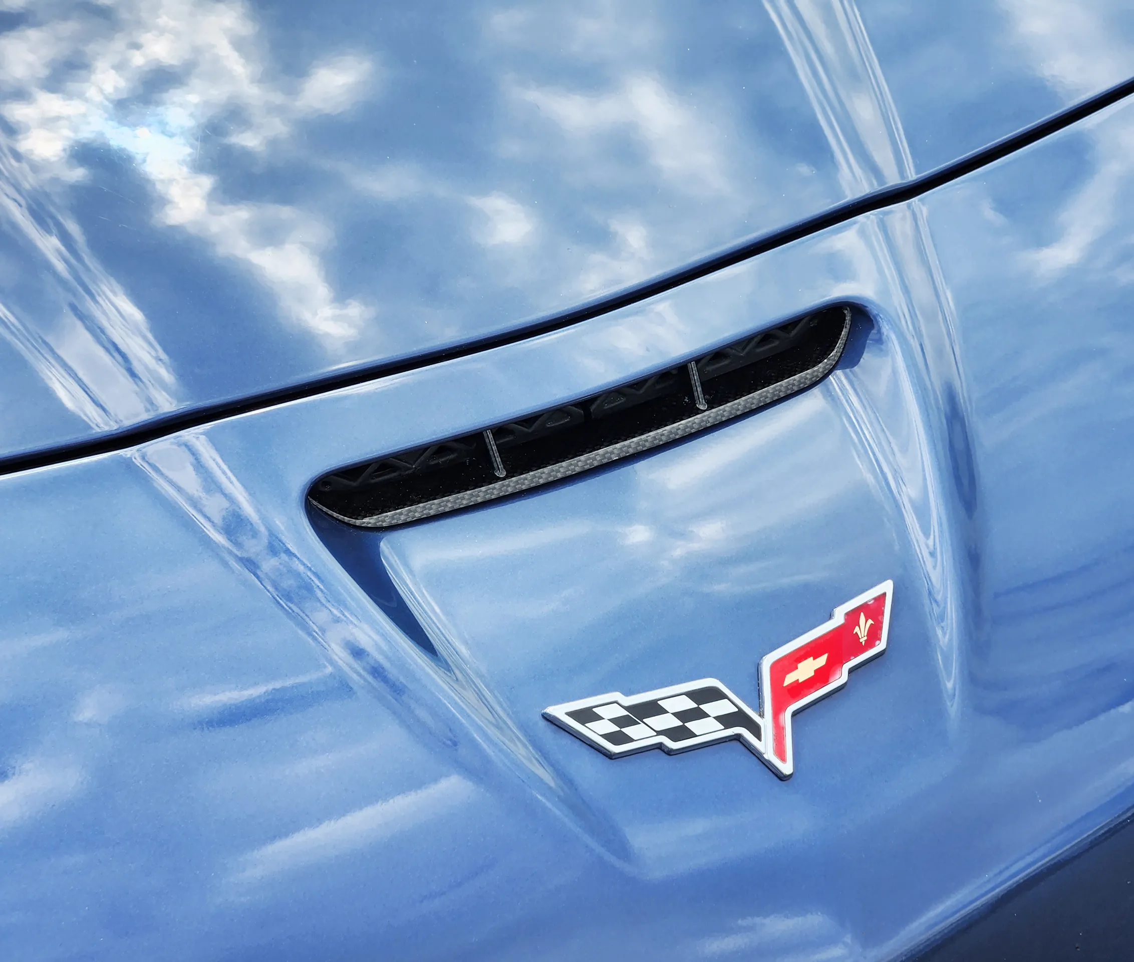 C6 2006-2013 Chevrolet Corvette Z06/Grand Sport/ZR1 Hydro Carbon Fiber Nose Scoop Insert - Choose Finish - General Motors
