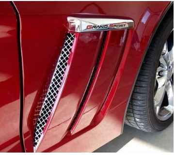 C6 2010-2013 Chevrolet Corvette Fender Vent/Cove Screens - Grand Sport - Aluminum - Choose Finish - CA
