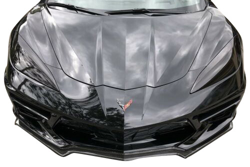 C8 2020-2024 Chevrolet Corvette Headlight Protection Blackout Overlays Lamin-X - Choose Color - CA