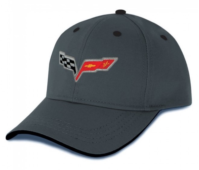 1963-2024 Chevrolet Corvette Heritage Cap - Gray/Black - Auto Accessories Of America