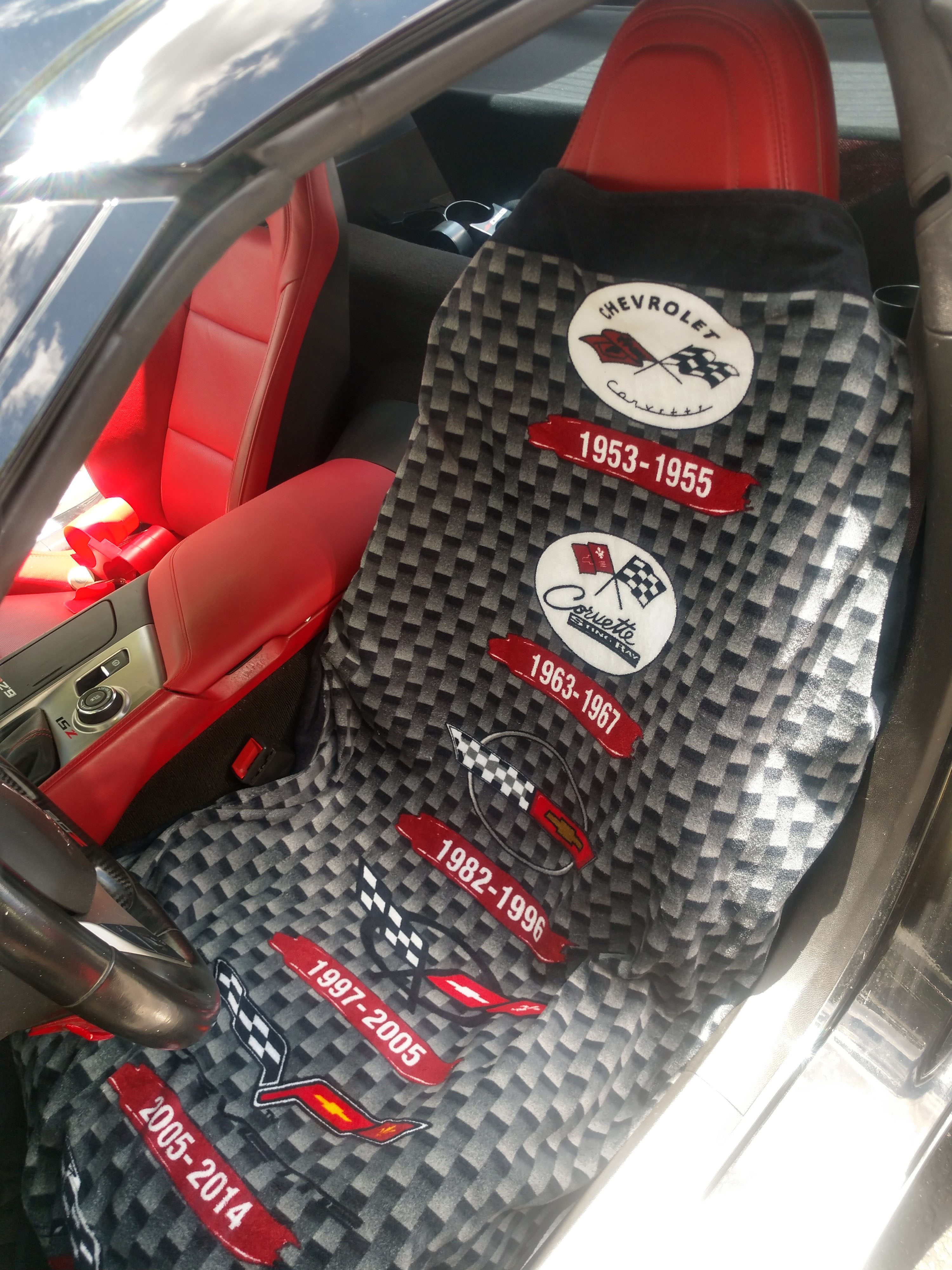 Corvette C7 Seat Towel Cover Protection By Seat Armour - Red - Foto 2