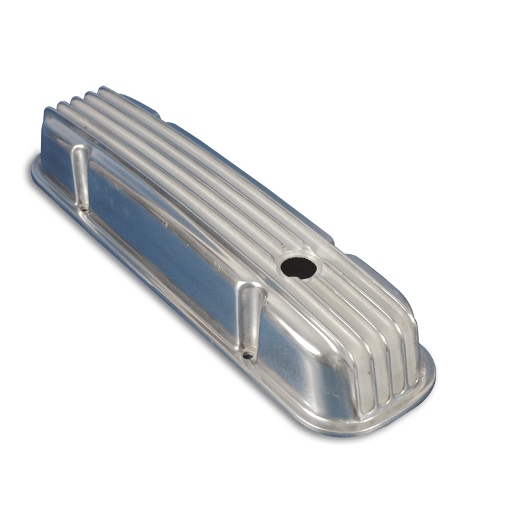 1963-1982 Chevrolet Corvette Small Block Short Finned Cast Aluminum Valve Covers - Polished - Eddie Motorsports