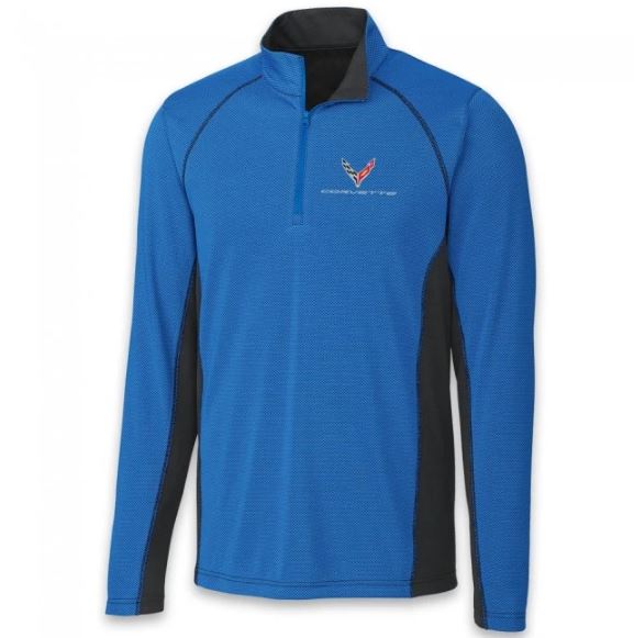 C8 2020-2024 Chevrolet Corvette Colorblock Half Zip Mens Jacket - Choose Size - Auto Accessories Of America