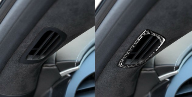 C7 2014-2019 Chevrolet Corvette Carbon Fiber Dashboard Side Air Outlet Vent Cover - Choose Color - Auto Accessories Of America