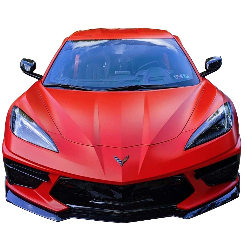 Gloss Black Front Bumper Lip Kit For Chevy Corvette C8 Stingray / Z51 2020-2024 – 5VM Style