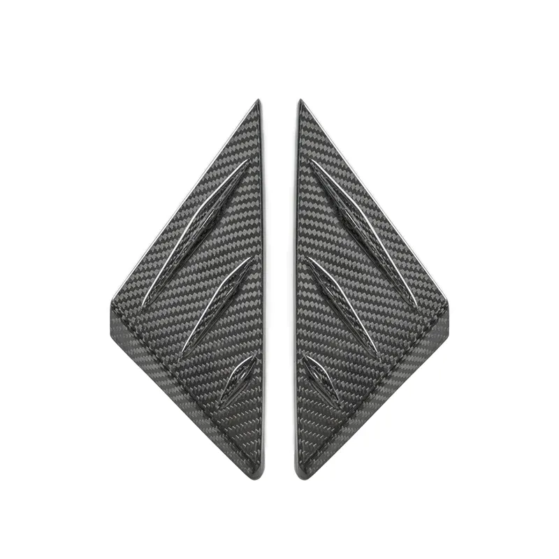 C8 2020-2024 Chevrolet Corvette Carbon Fiber Anti-Wind Buffeting Vent Cover Deflectors - Pair - EOS