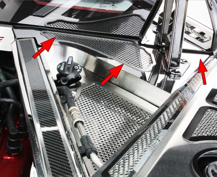 C8 2020-2026 Chevrolet Corvette Rear Cowl Covers - Stainless Steel - Choose Insert Style - American Car Craft