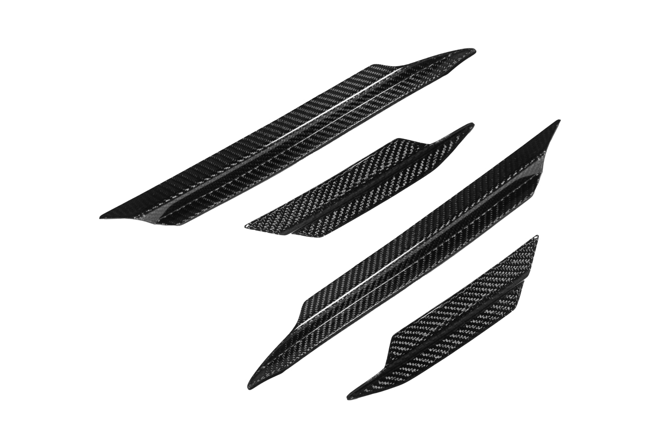 C8 2020-2026 Chevrolet Corvette Carbon Fiber Performance Package Side Bumper Canards - Pair - EOS