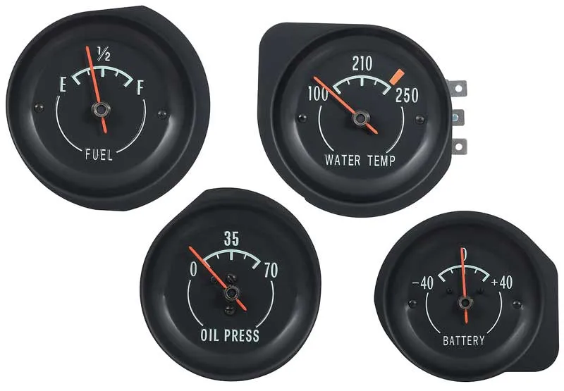 C3 1968-1974 Chevrolet Corvette Gauge Set - Fuel - Battery - Temp - Oil Pressure - Choose Application - OER