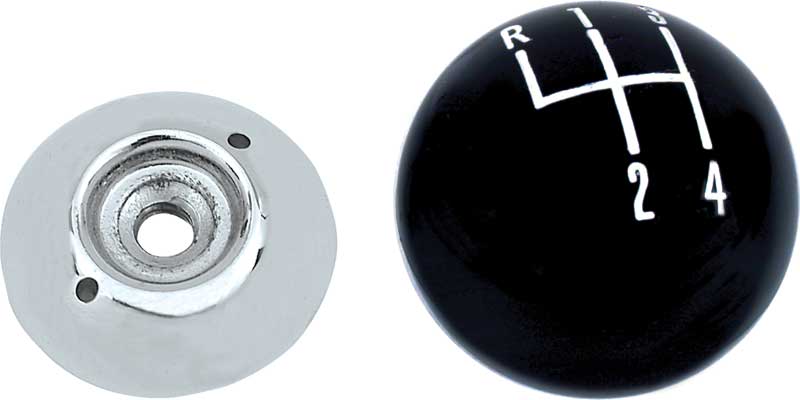 ミッチー④ 4-Speed Shift Knob Black w/ Green Pattern for Vintage