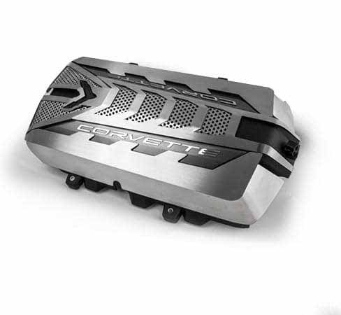 C8 2020-2026 Chevrolet Corvette Custom Painted Stainless Steel Engine Shroud Corvette Lettering - American Car Craft
