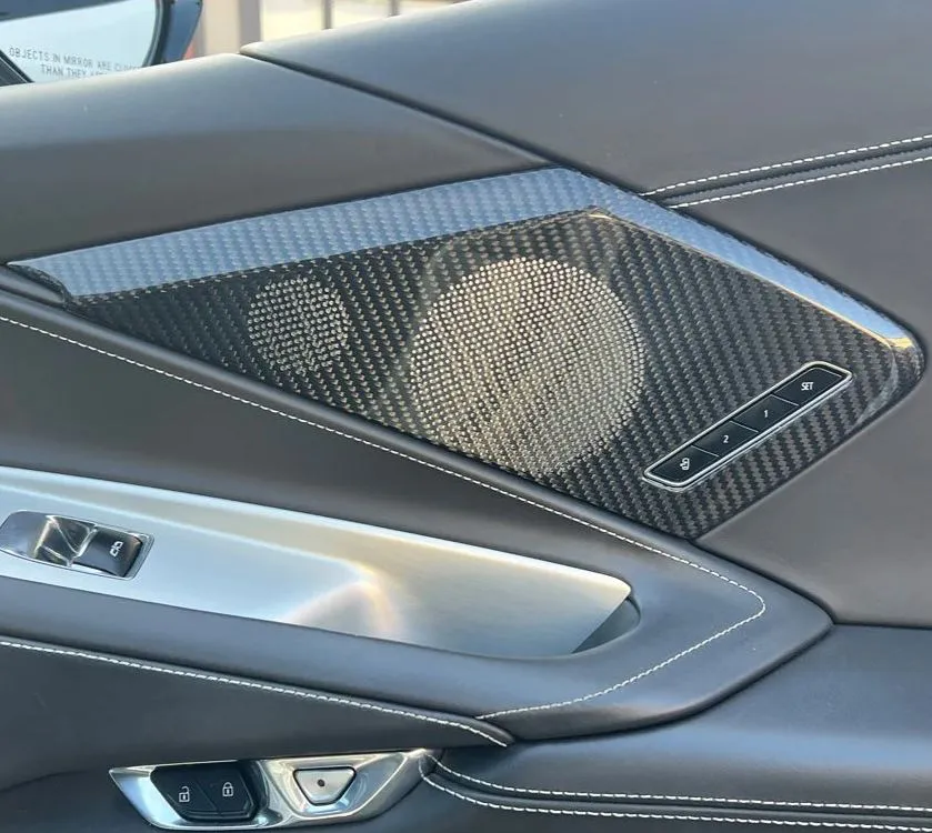 C8 2020-2024 Chevrolet Corvette Carbon Fiber Interior Door Trim - Choose Application - EOS