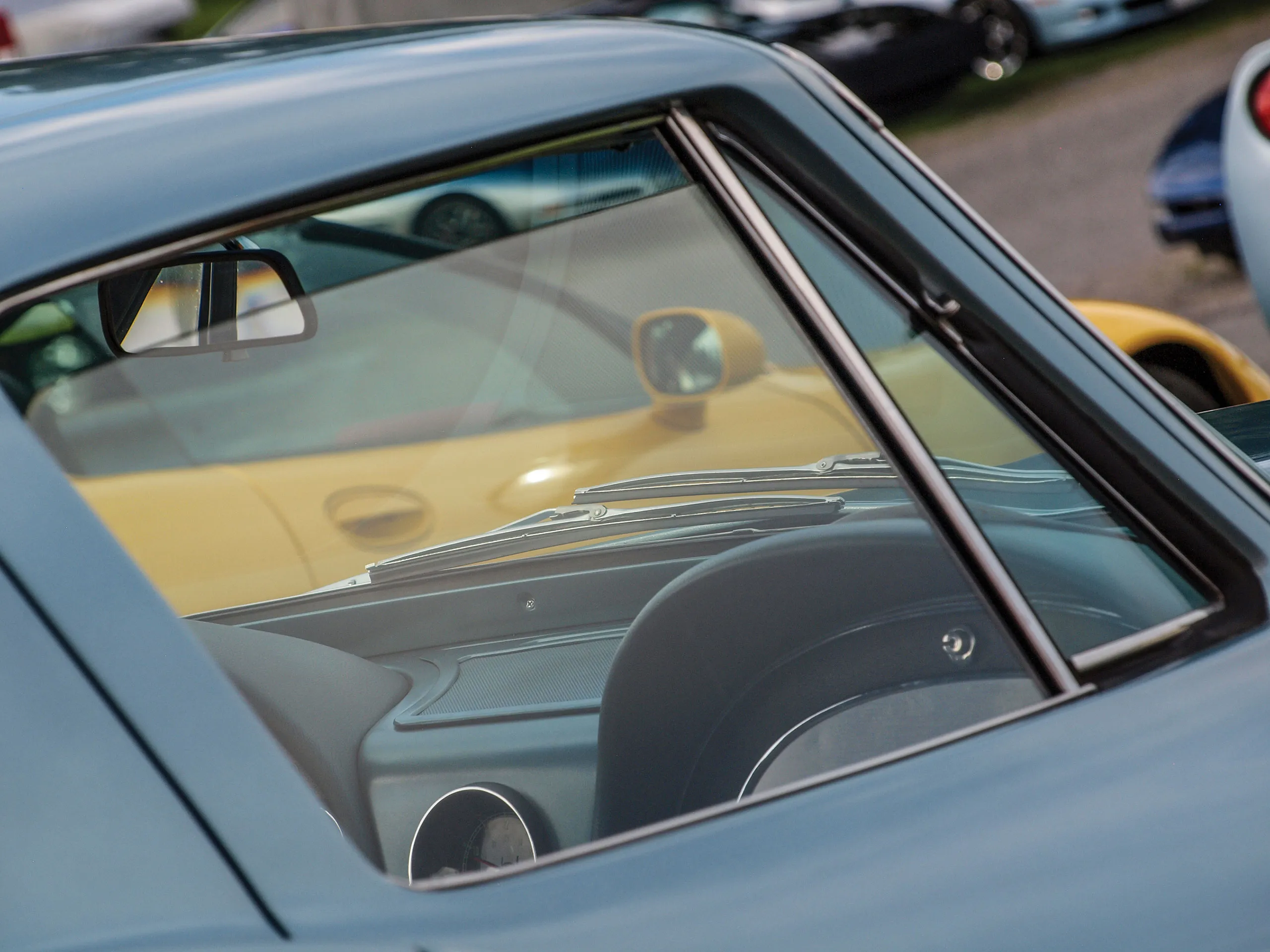 C2 1963-1967 Chevrolet Corvette Coupe Door Glass - Clear, RH - CA