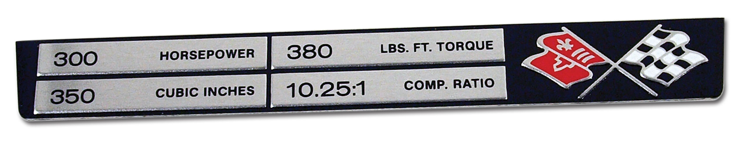 C3 1969-1970 Chevrolet Corvette Console Data Plate. 350/300 - Trim Parts