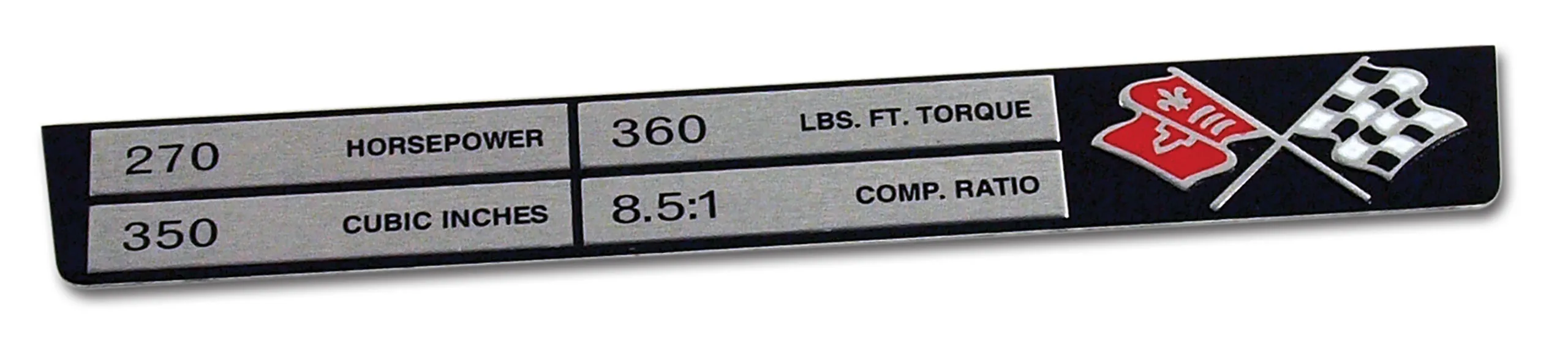 C3 1971 Chevrolet Corvette Console Data Plate. 350/270 - Trim Parts