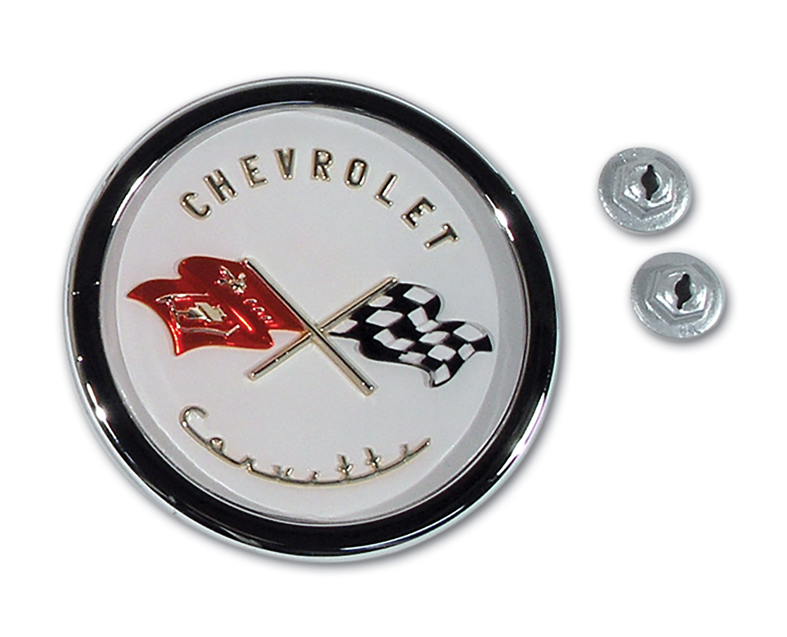 C1 1953-1955 Chevrolet Corvette Emblem. Nose Assembly - Trim Parts
