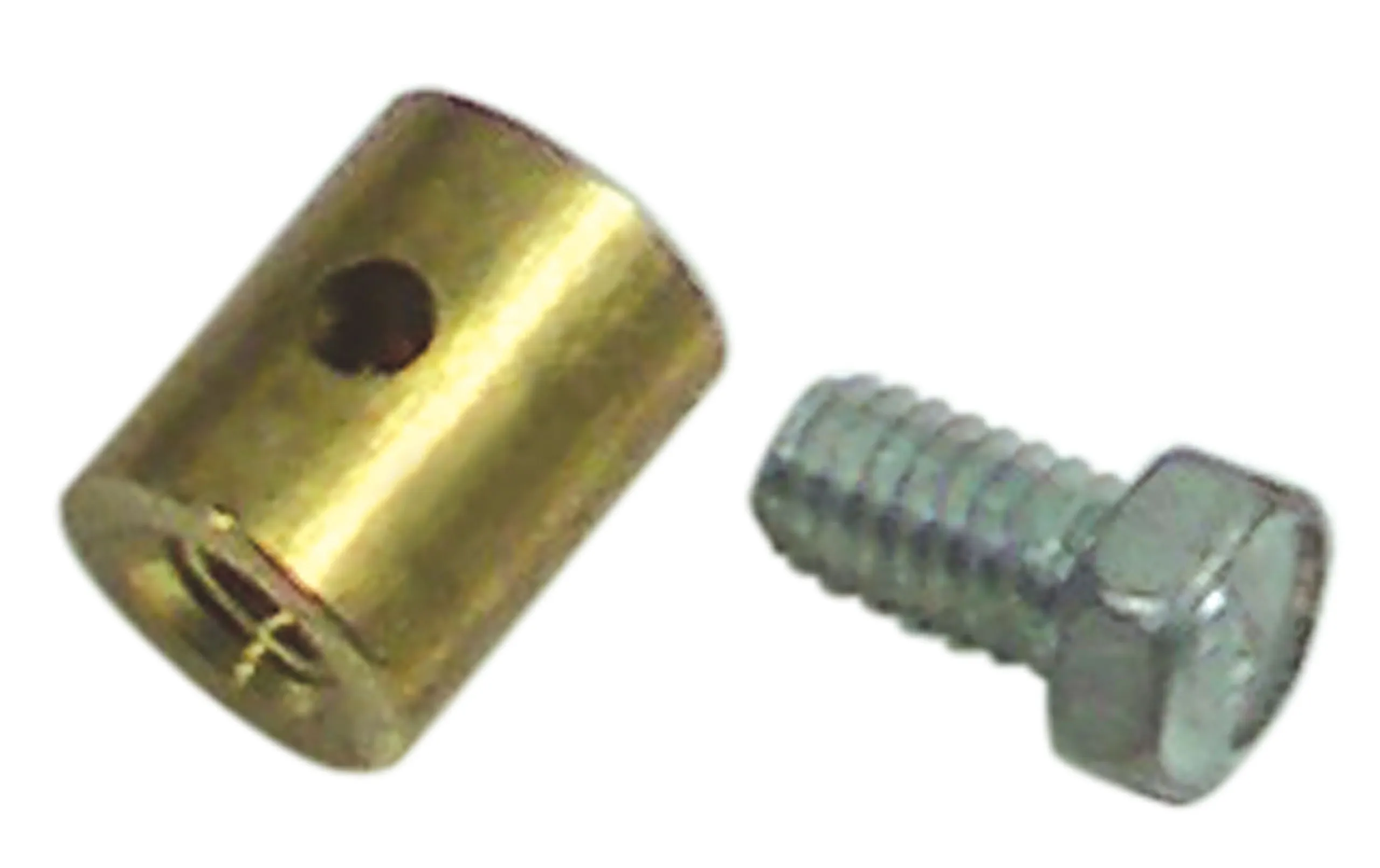 1963-1982 Chevrolet Corvette Hood Release And Deck Lid Cable Stop. Brass W/Screw - Auto Accessories of America