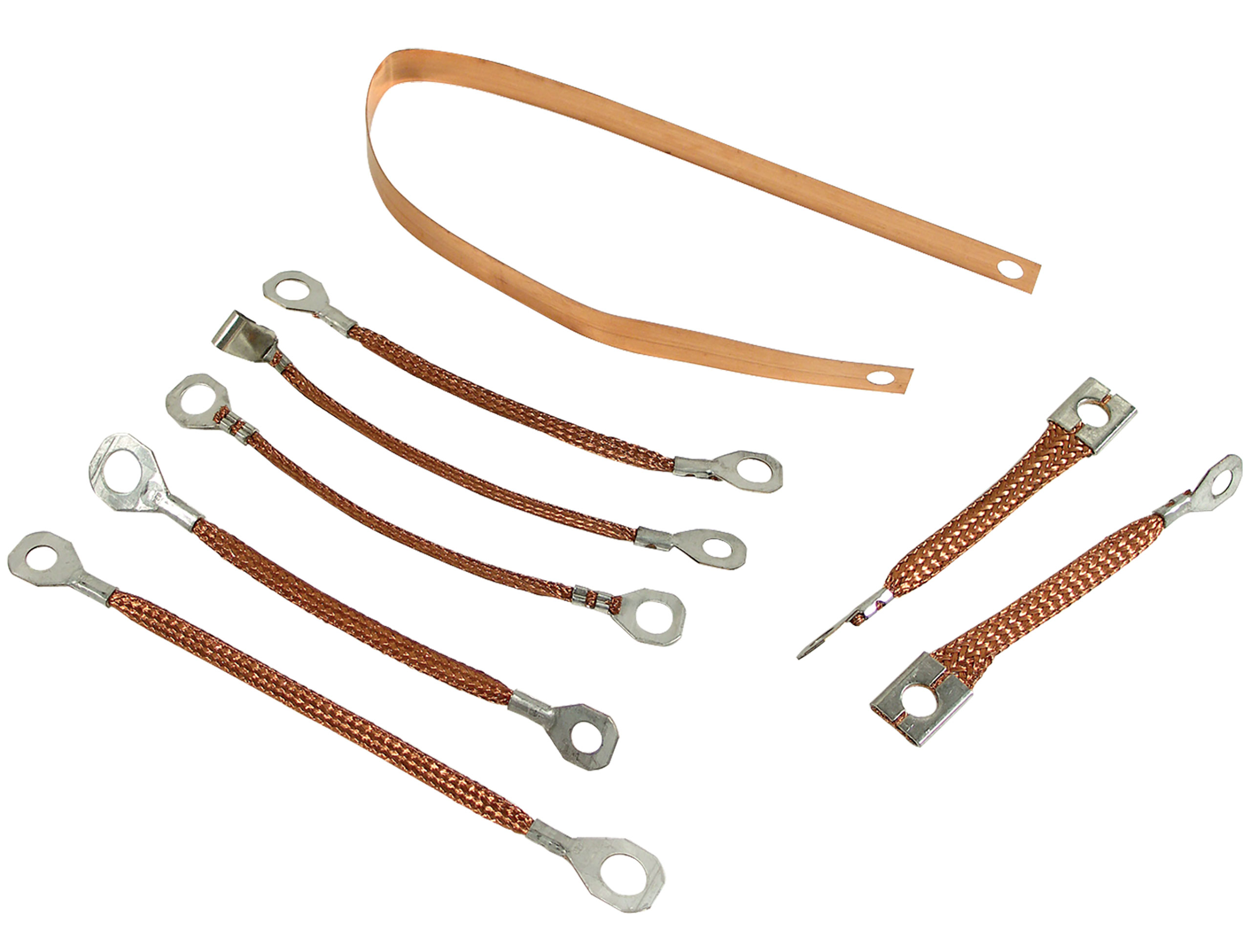 C2 1963 Chevrolet Corvette Ground Strap Kit. Standard Exhaust - Lectric Limited, Inc.