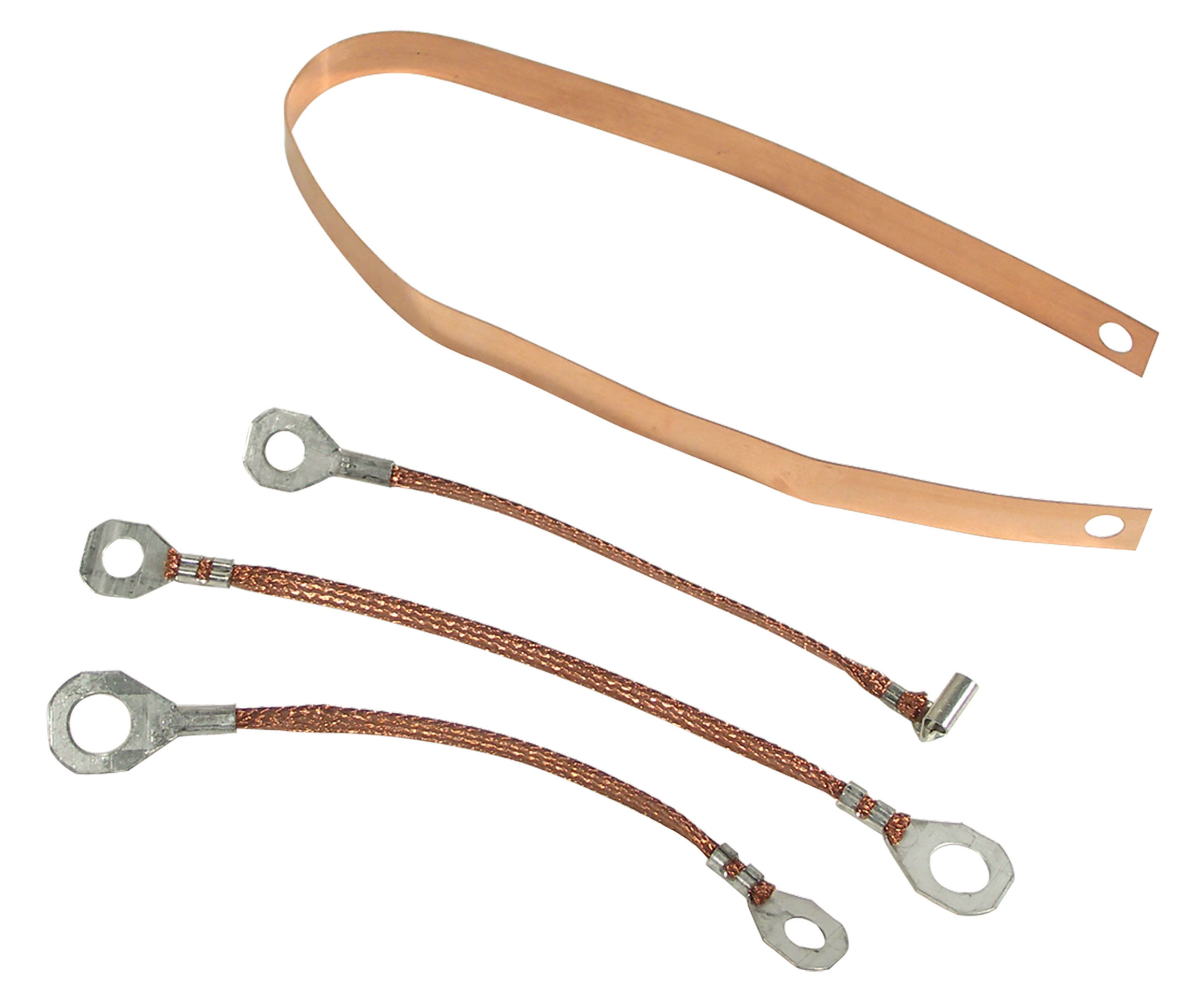 C2 1963-1967 Chevrolet Corvette Ground Strap Kit. W/Side Exhaust - Lectric Limited, Inc.