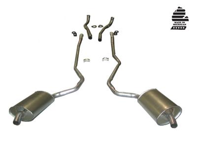 C3 1968 Chevrolet Corvette Exhaust System - 427 4-Speed 2.5 Inch W/Welded Secondary Pipe & Mufflers - Auto Accessories of America