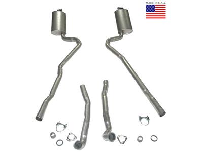 C3 1970-1972 Chevrolet Corvette Exhaust System - 454 Automatic 2.5 Inch W/Welded Secondary Pipe & Mufflers - Auto Accessories of America