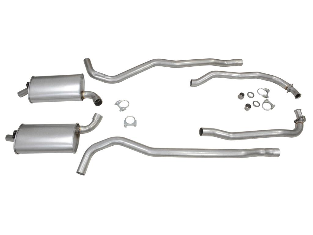 C3 1968-1972 Chevrolet Corvette Exhaust System - 327/350 4Sp HP 2-2.5 Inch W/Separate Secondary Pipes & Mufflers - Auto Accessories of America