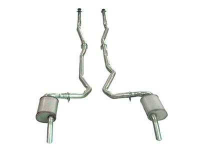 C3 1974-1979 Chevrolet Corvette Exhaust System - Dual-350 4-Speed 2 Inch- Low Profile Mufflers - Auto Accessories of America