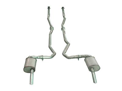 C3 1974-1979 Chevrolet Corvette Exhaust System - Dual-350 Automatic 2 Inch- Low Profile Mufflers - Auto Accessories of America