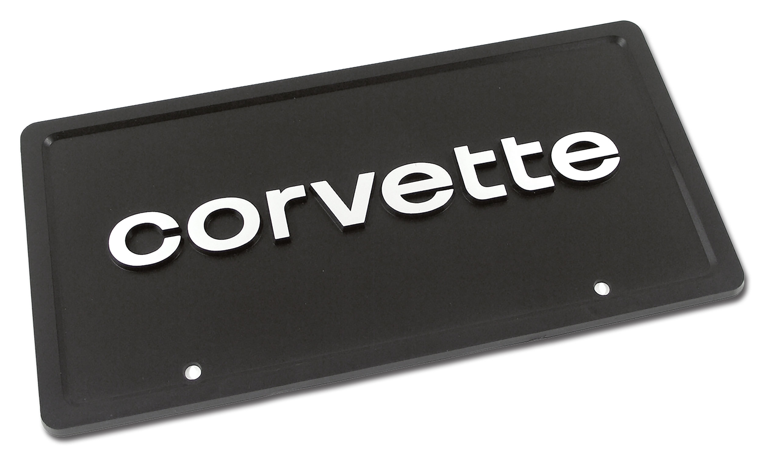 C3 1980-1982 Chevrolet Corvette License Plate. Corvette - Black W/Silver Letters - Auto Accessories of America