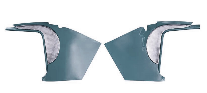 C1 1961 Chevrolet Corvette Deluxe Kick Panels W/Metal Insert & Trim - Choose Color - CA