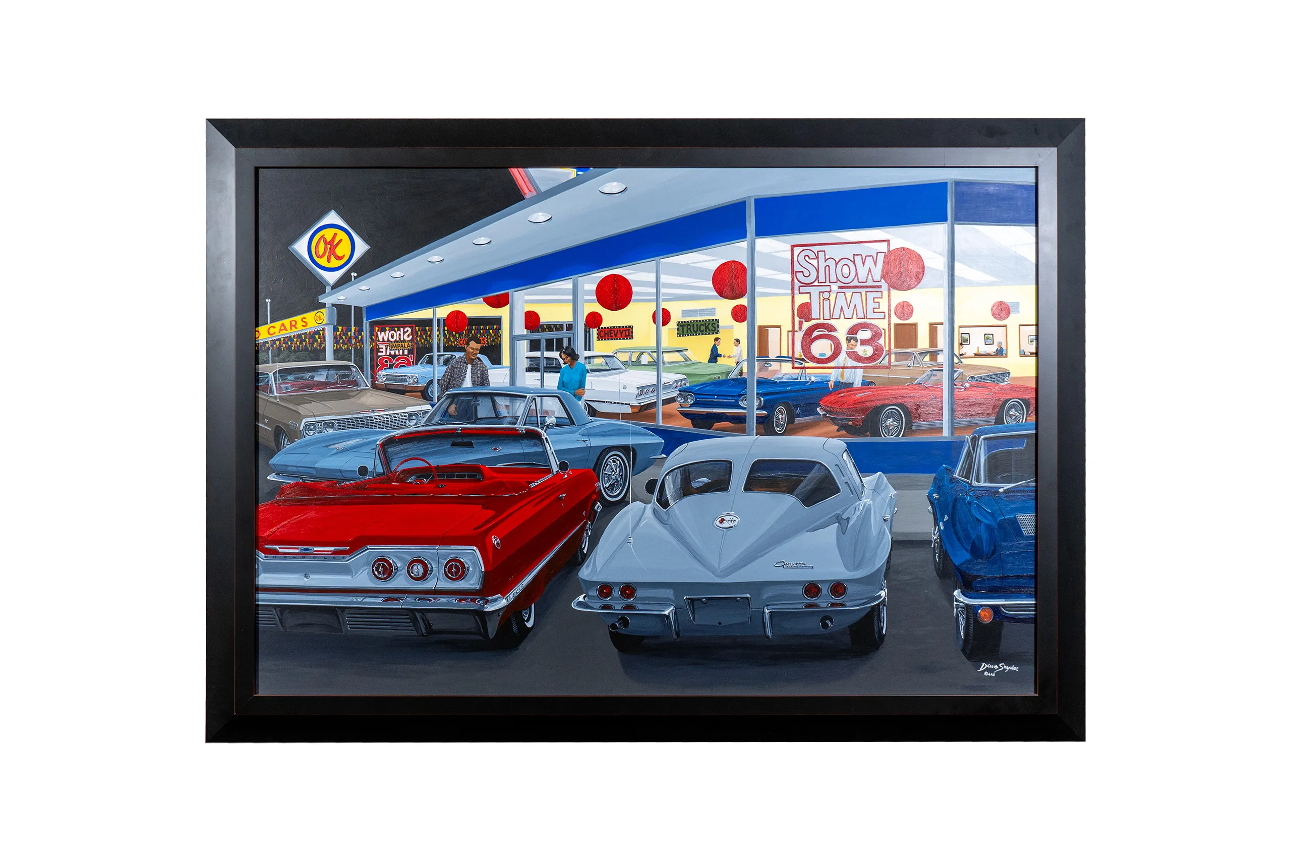 C2 1963 Chevrolet Corvette Delivery Day: The 63's Original Framed Artwork - David Snyder