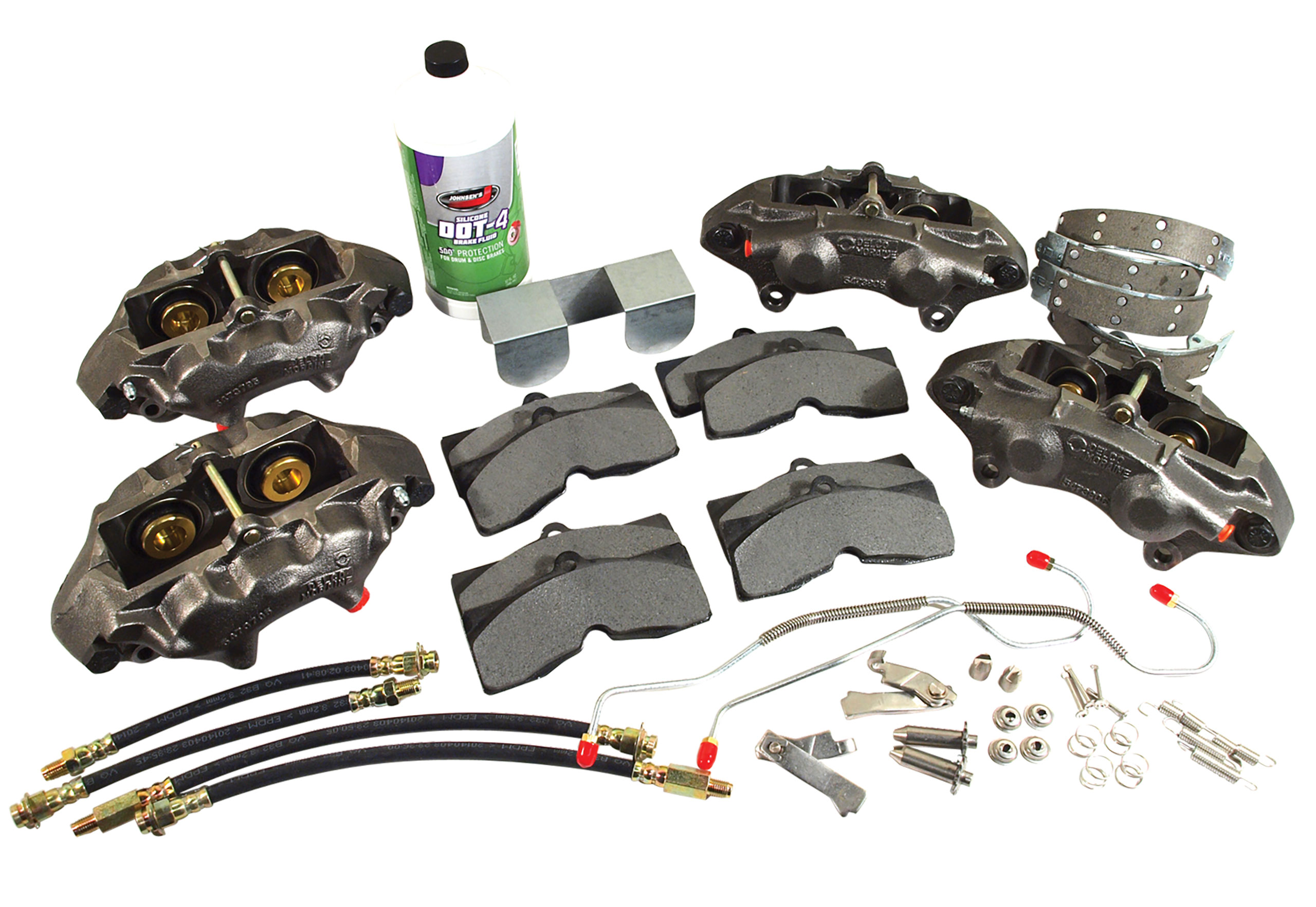 1965-1982 Chevrolet Corvette Rebuilt Delco Moraine Caliper Set #2 With O-Ring Seals & Park Brake Kit - CA