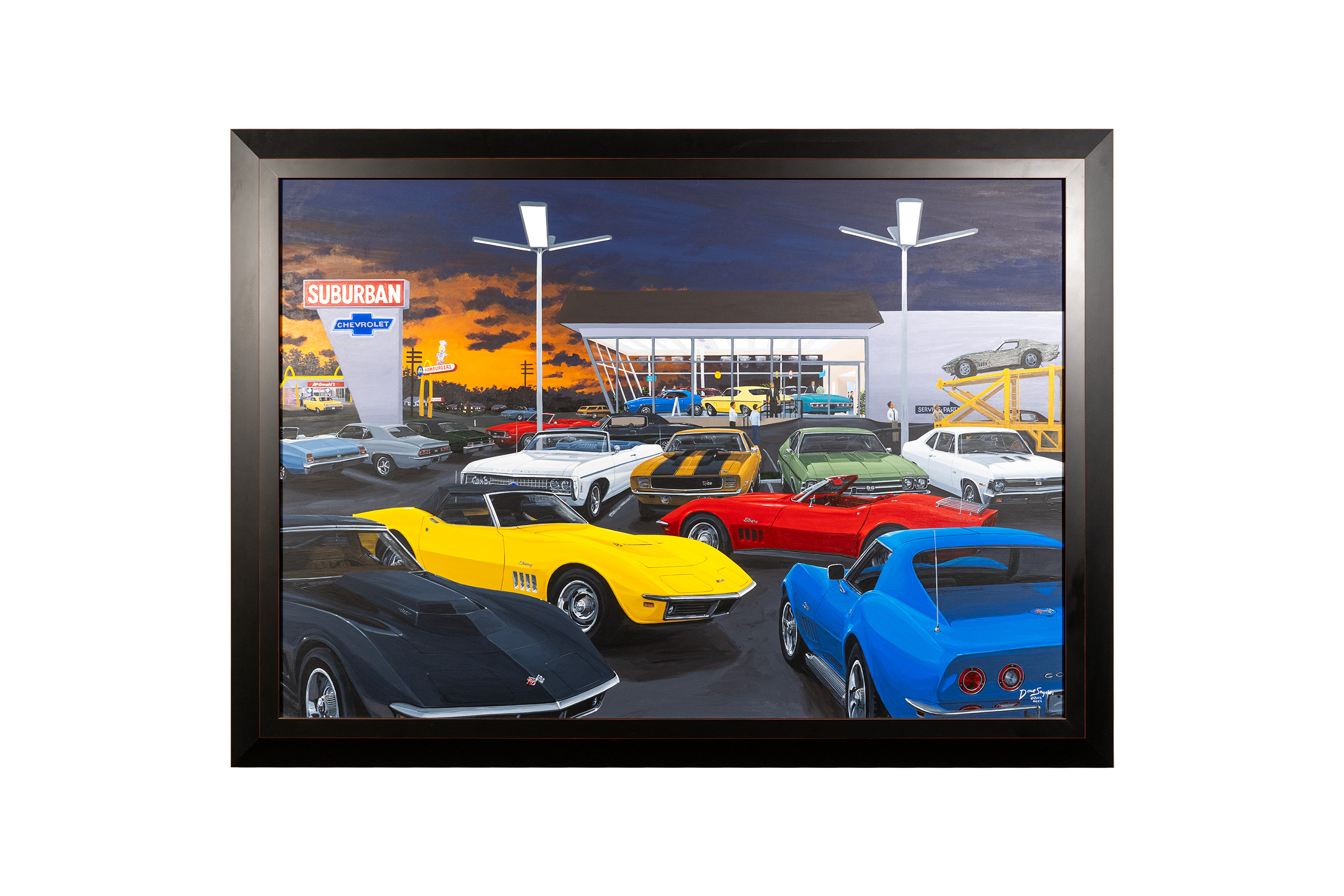 C3 1969 Chevrolet Corvette Delivery Day: The 69's Original Framed Artwork - David Snyder