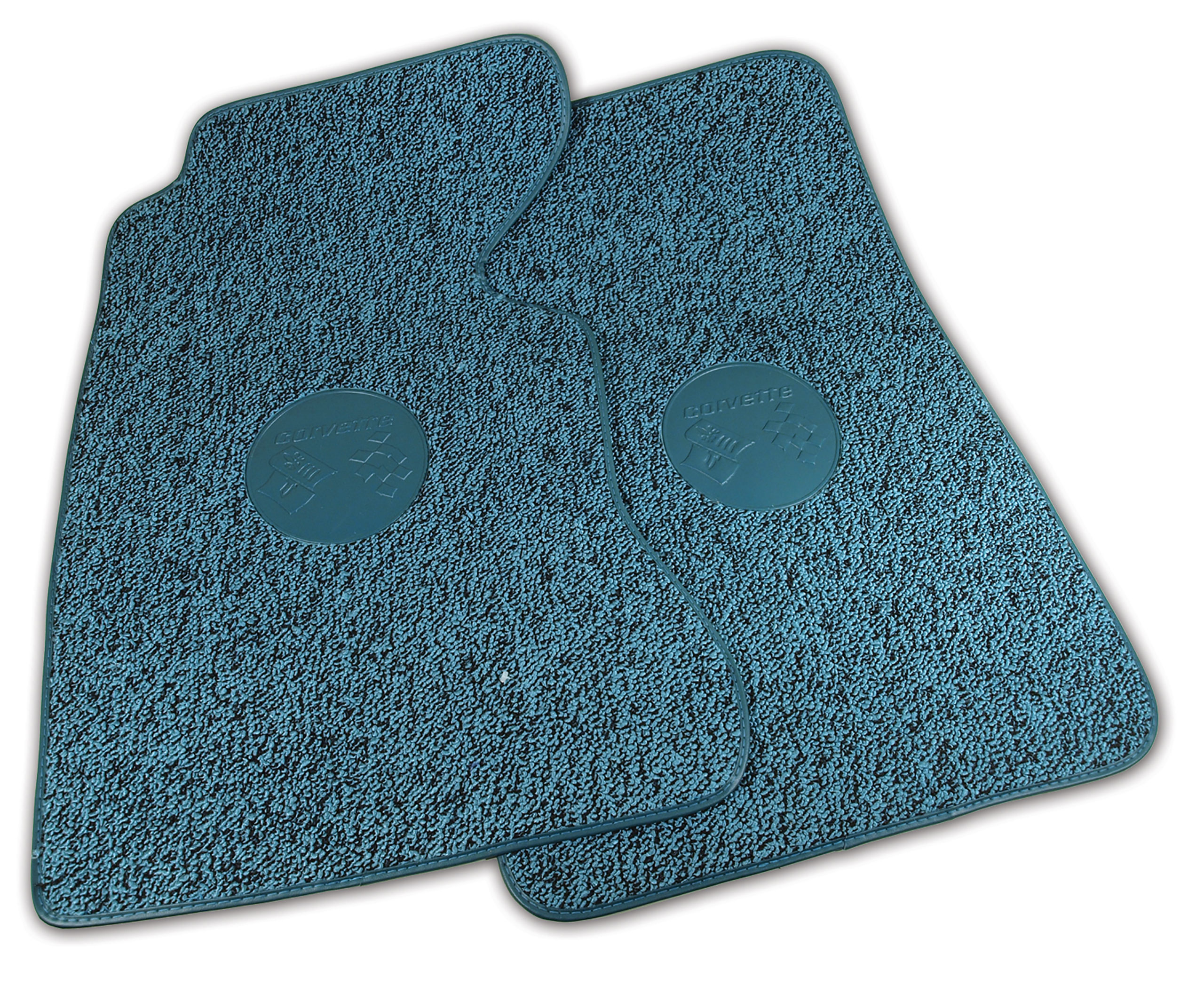 C1 1959-1960 Chevrolet Corvette Mats. Turquoise Tuxedo - Auto Custom Carpet