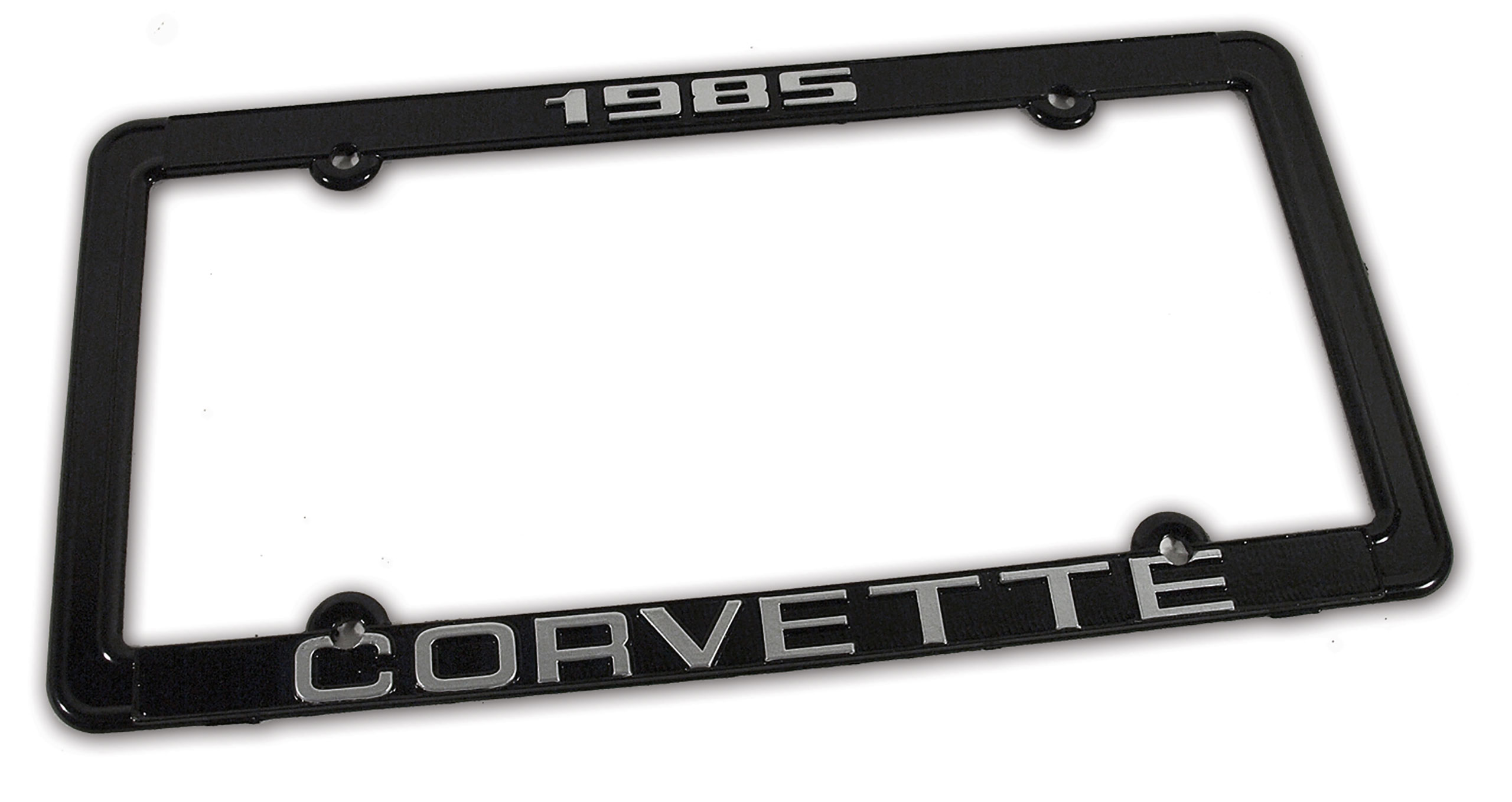 C4 1985 Chevrolet Corvette License Plate Frame. Corvette Black - Auto Accessories Of America