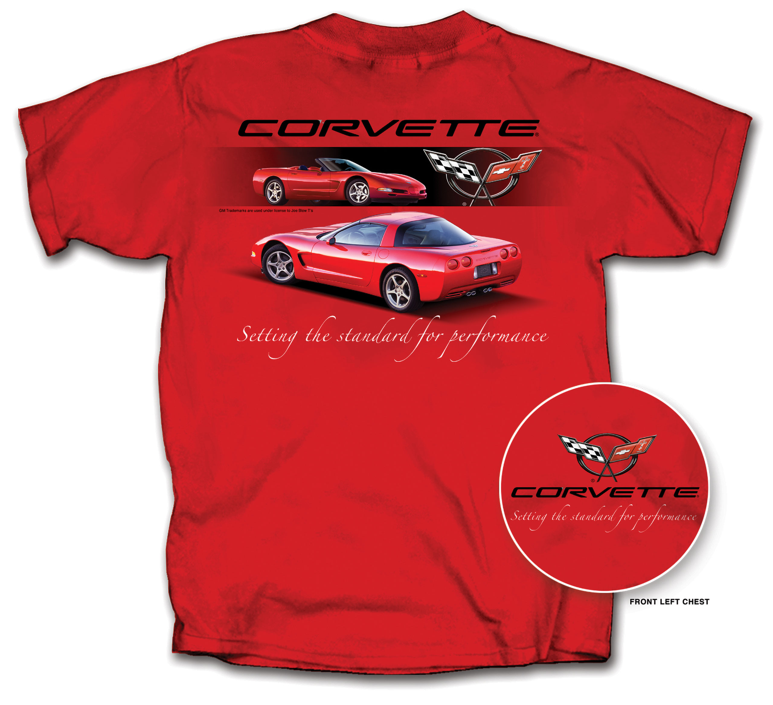 C5 1997-2004 Chevrolet Corvette T-Shirt C5 Setting the Standard for Performance - Red Large - Auto Accessories of America